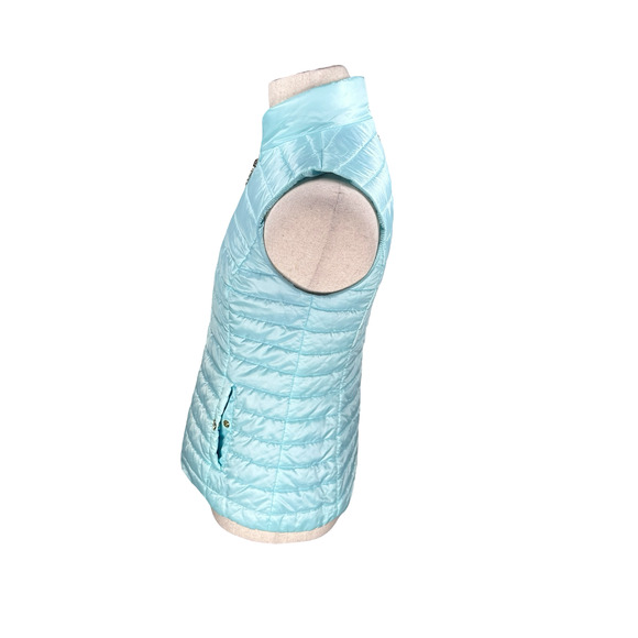 Lilly Pulitzer Puffer Vest Women’s Small Whisper Blue Pockets Full Zip Front - Picture 2 of 9